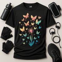 Dandelion Butterfly Cooling Performance Crew T-Shirt