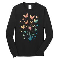 Dandelion Butterfly Long Sleeve Shirt