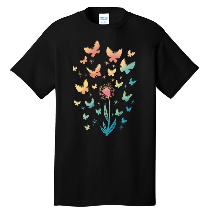 Dandelion Butterfly Tall T-Shirt