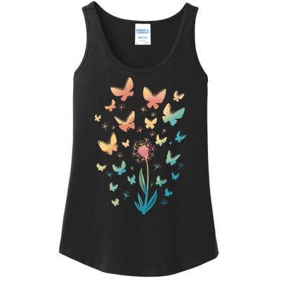 Dandelion Butterfly Ladies Essential Tank