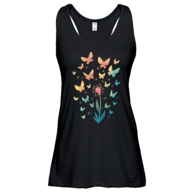 Dandelion Butterfly Ladies Essential Flowy Tank