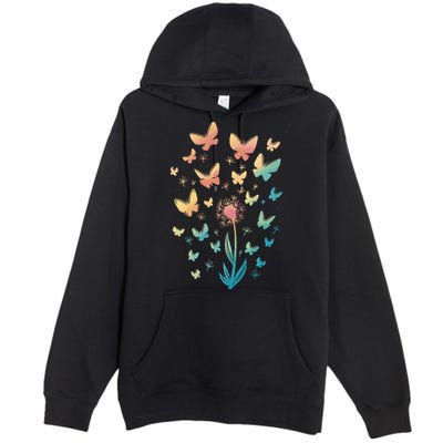 Dandelion Butterfly Premium Pullover Hoodie