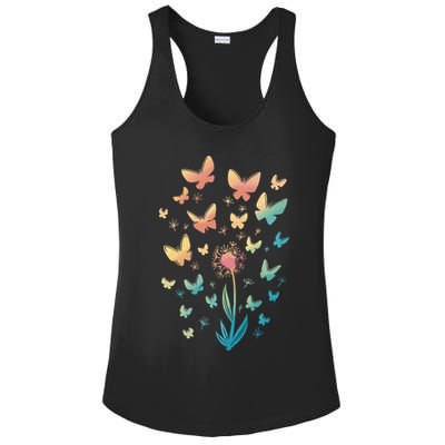 Dandelion Butterfly Ladies PosiCharge Competitor Racerback Tank