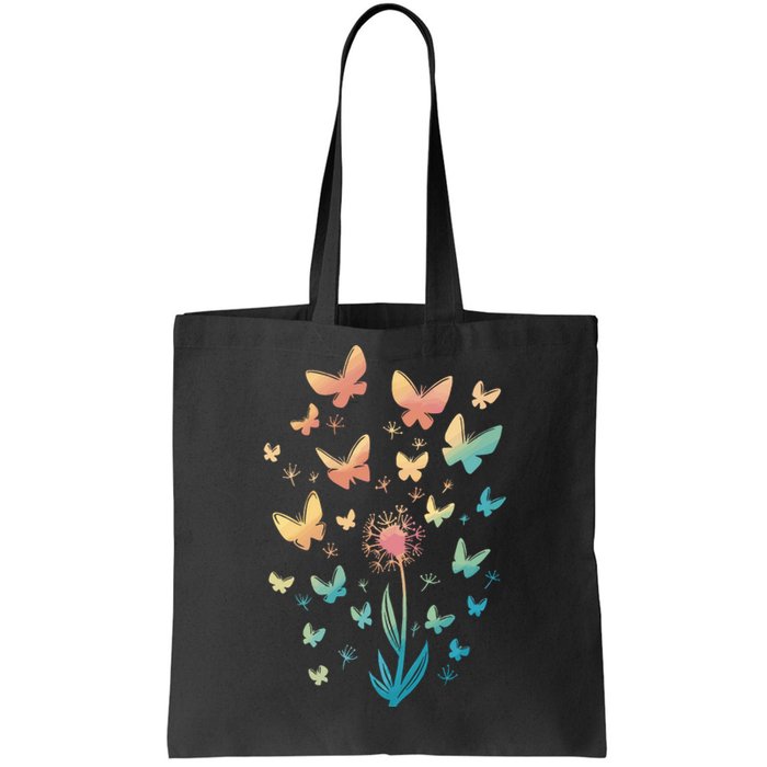 Dandelion Butterfly Tote Bag