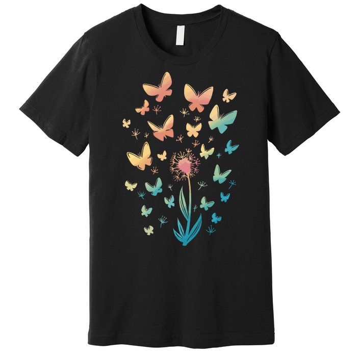 Dandelion Butterfly Premium T-Shirt