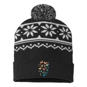 Dandelion Butterfly USA-Made Snowflake Beanie