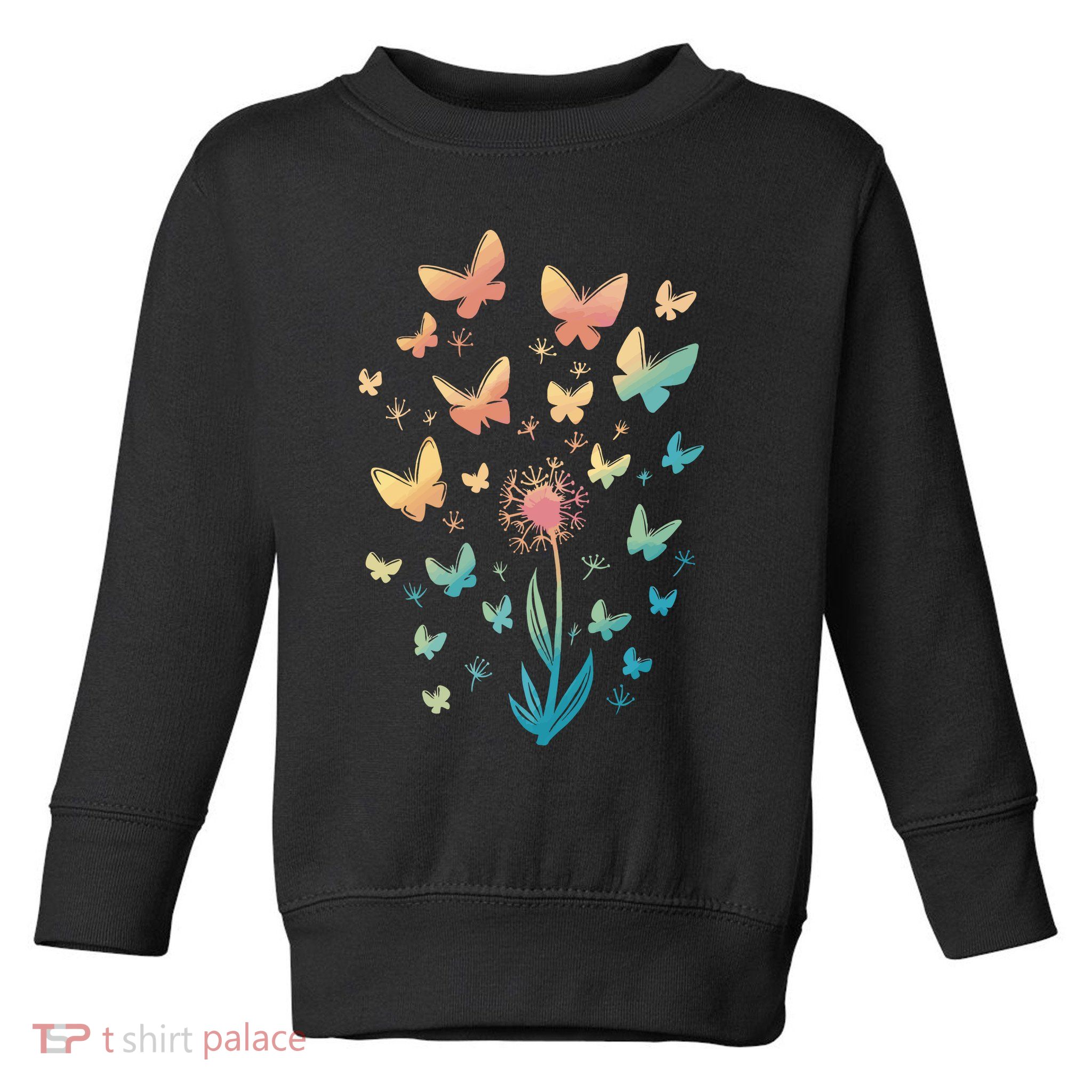 Dandelion Butterfly Toddler Sweatshirt