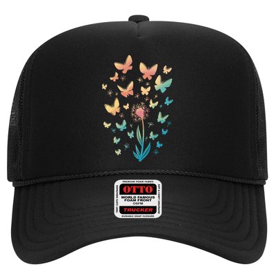 Dandelion Butterfly Trucker Hat