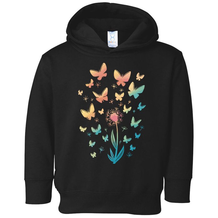 Dandelion Butterfly Toddler Hoodie