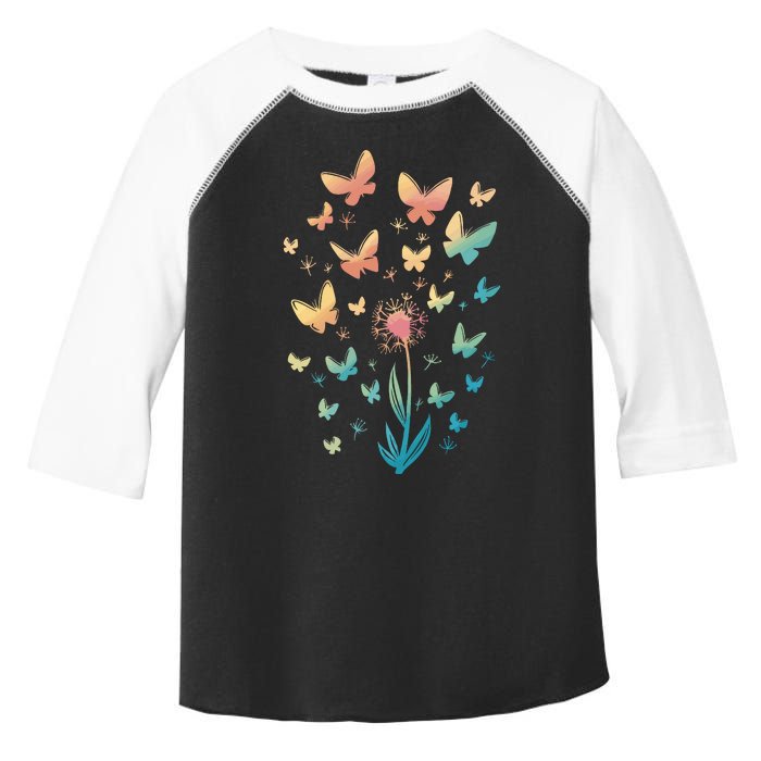 Dandelion Butterfly Toddler Fine Jersey T-Shirt