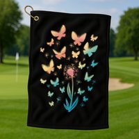 Dandelion Butterfly Golf Towel