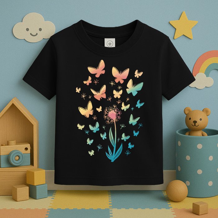 Dandelion Butterfly Toddler T-Shirt