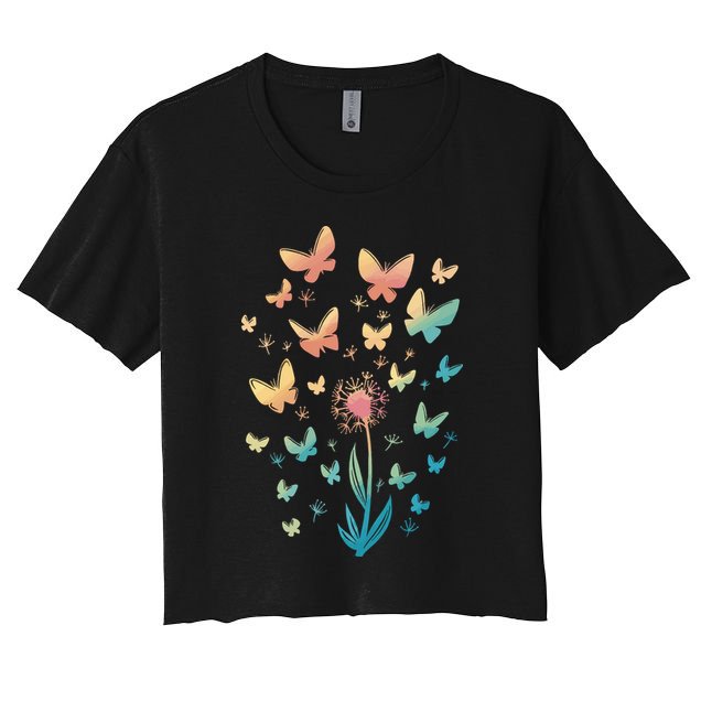 Dandelion Butterfly Crop Top