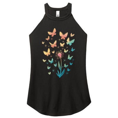 Dandelion Butterfly Women's Perfect Tri Rocker Tank