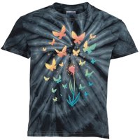 Dandelion Butterfly Kids Tie-Dye T-Shirt