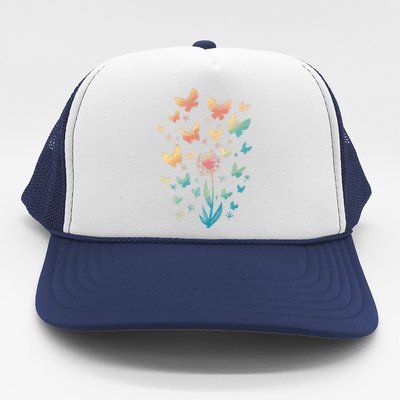 Dandelion Butterfly Trucker Hat