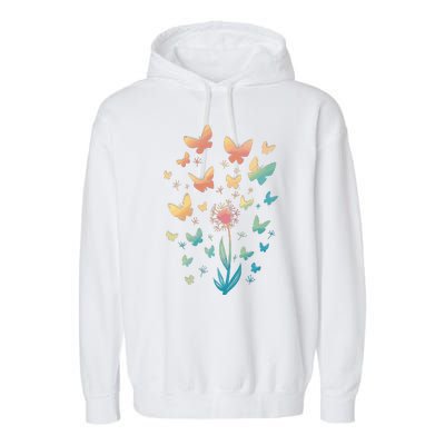 Dandelion Butterfly Garment-Dyed Fleece Hoodie