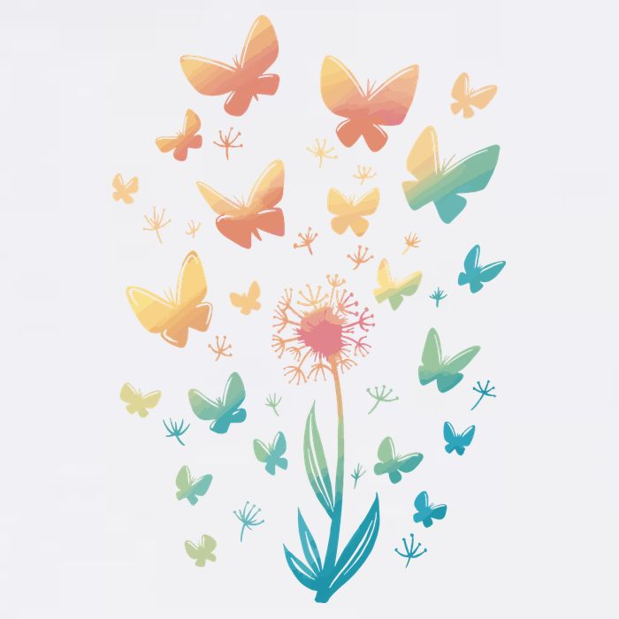 Dandelion Butterfly Garment-Dyed Sweatshirt