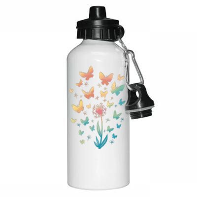 Dandelion Butterfly Aluminum Water Bottle