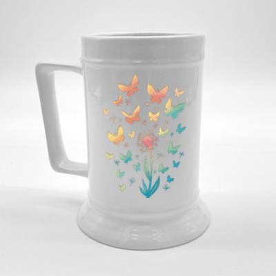 Dandelion Butterfly Beer Stein