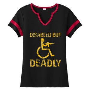 Disabled But Deadly Ladies Halftime Notch Neck Tee