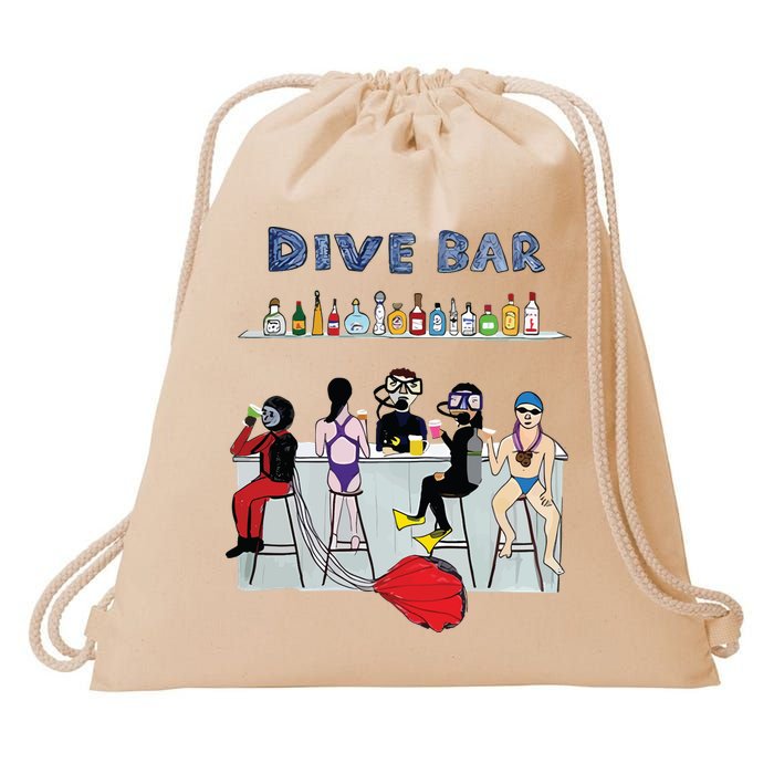 Dive Bar Drawstring Bag