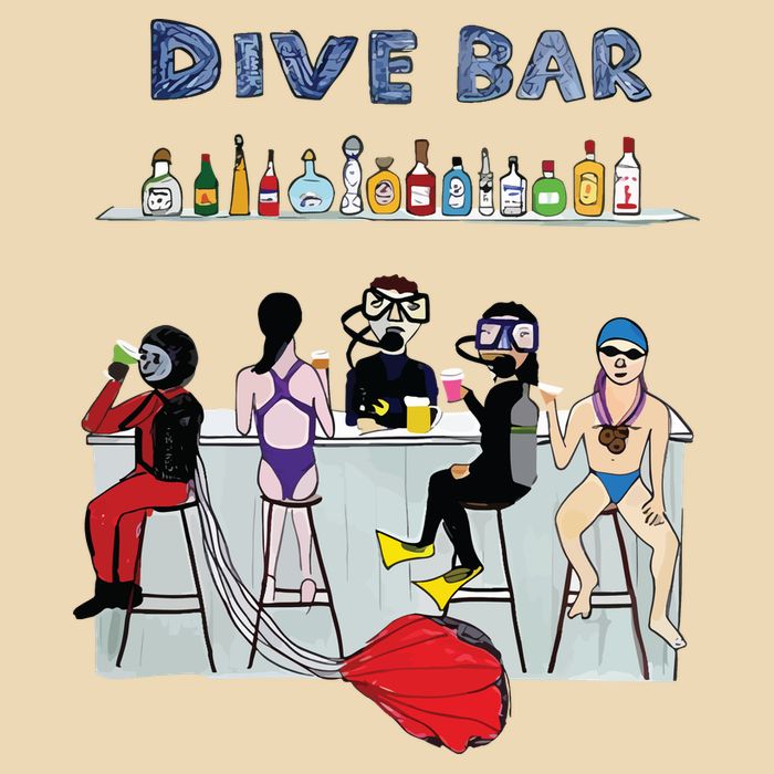 Dive Bar Drawstring Bag