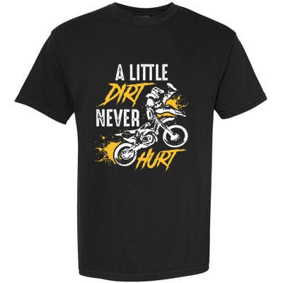 Dirt Bike Dirt Never Hurt Motocross Garment-Dyed Heavyweight T-Shirt