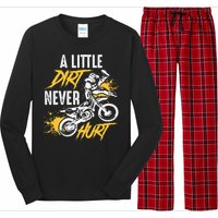 Dirt Bike Dirt Never Hurt Motocross Long Sleeve Pajama Set