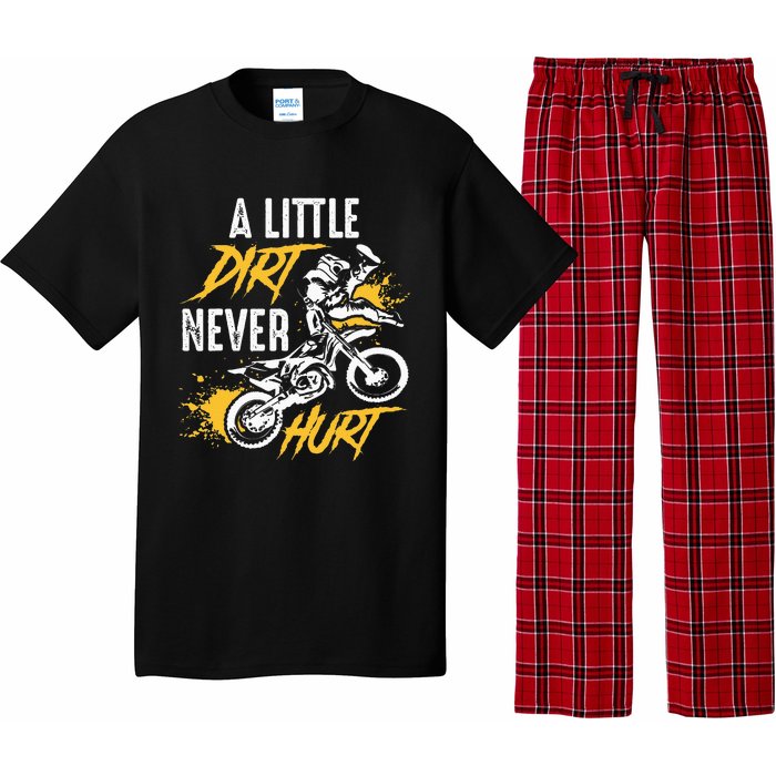 Dirt Bike Dirt Never Hurt Motocross Pajama Set