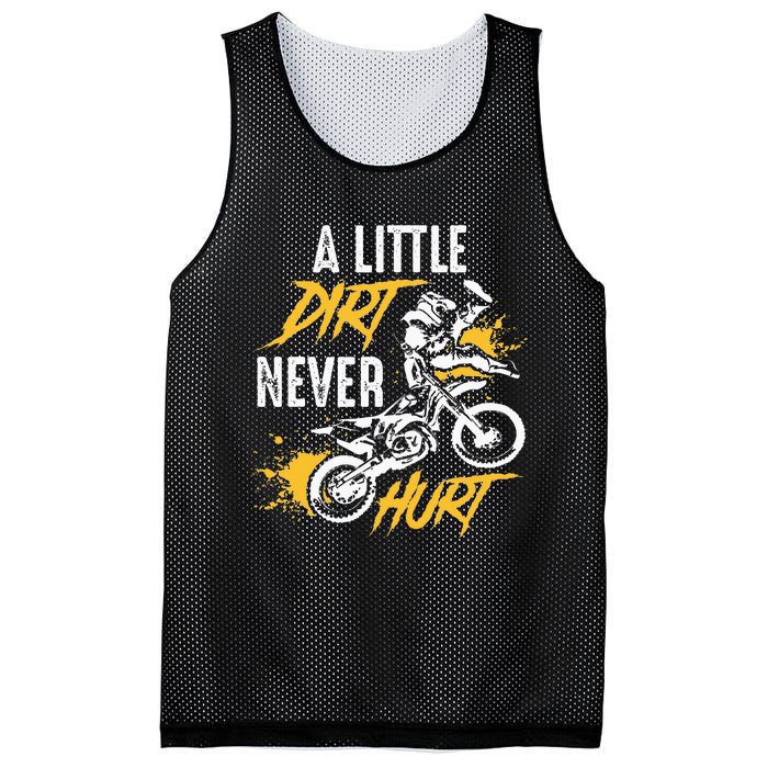 Dirt Bike Dirt Never Hurt Motocross Mesh Reversible Basketball Jersey Tank