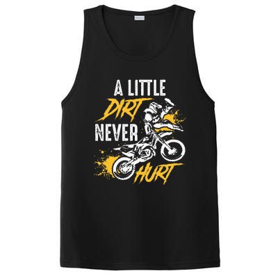 Dirt Bike Dirt Never Hurt Motocross PosiCharge Competitor Tank