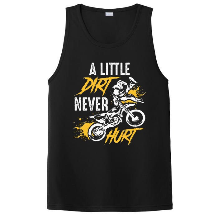 Dirt Bike Dirt Never Hurt Motocross PosiCharge Competitor Tank