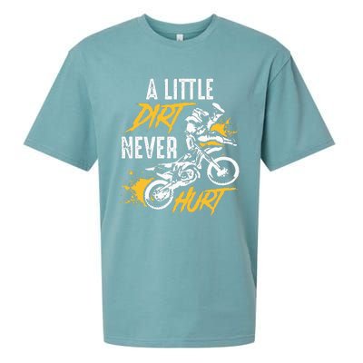 Dirt Bike Dirt Never Hurt Motocross Sueded Cloud Jersey T-Shirt