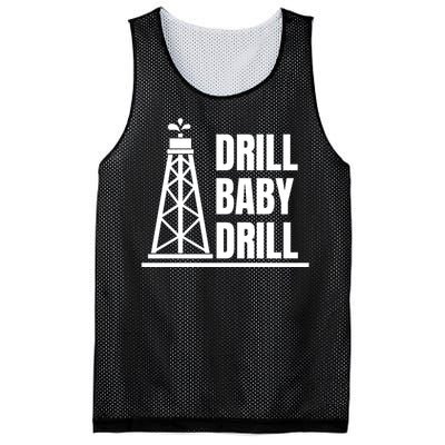 Drill Baby Drill Gas Oil Rig Funny Quote Mesh Reversible Basketball Jersey Tank