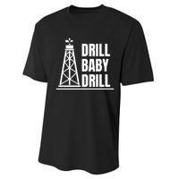 Drill Baby Drill Gas Oil Rig Funny Quote Performance Sprint T-Shirt