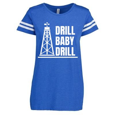 Drill Baby Drill Gas Oil Rig Funny Quote Enza Ladies Jersey Football T-Shirt