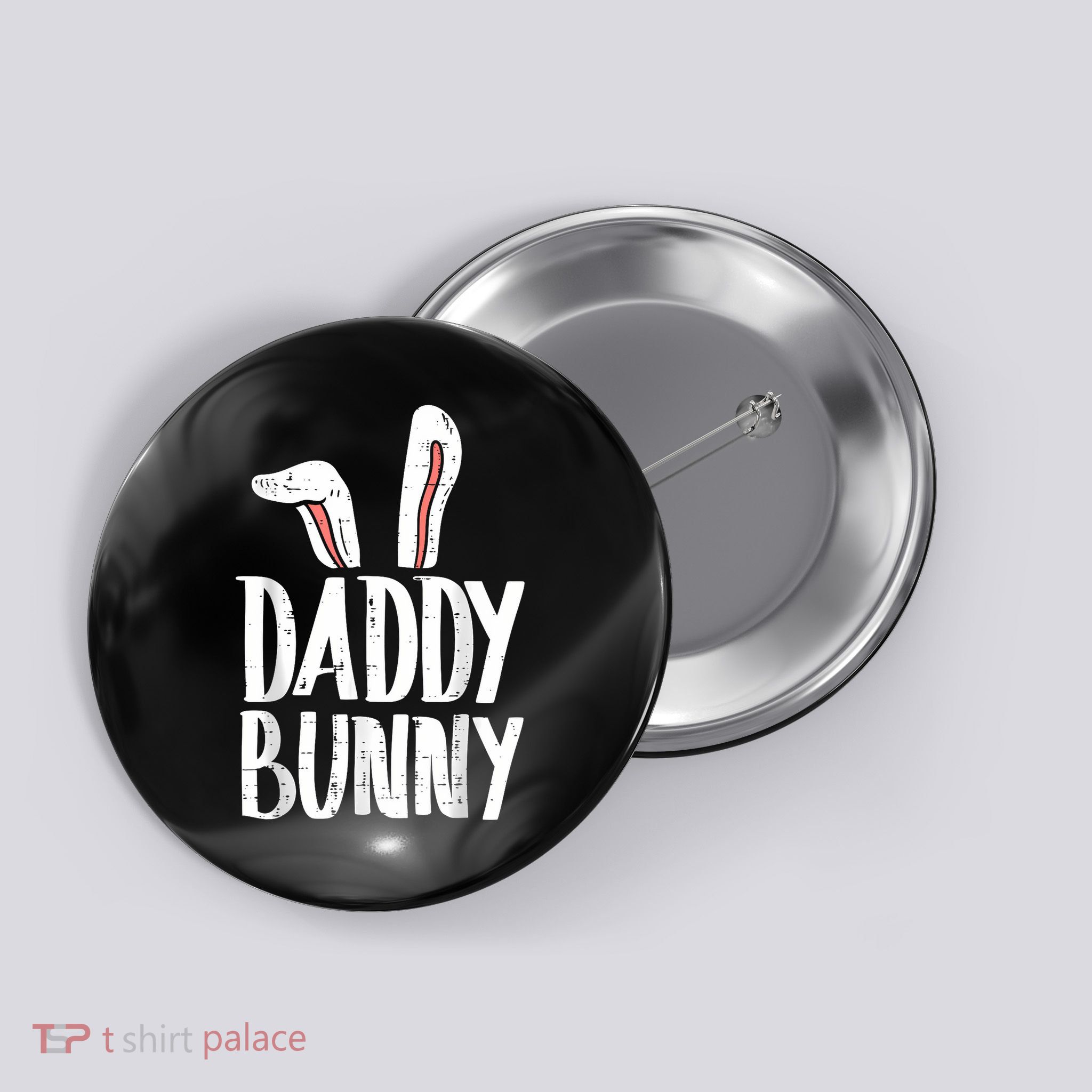 Daddy Bunny Ears Easter Family Matching Dad Father Papa  Button