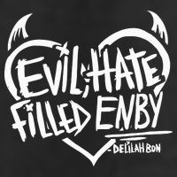 Delilah Bon Evil Hate Filled Enby 7 Panel Mesh Trucker Snapback Hat