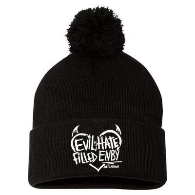 Delilah Bon Evil Hate Filled Enby Pom Pom 12in Knit Beanie