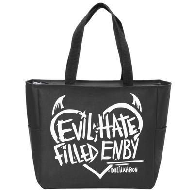 Delilah Bon Evil Hate Filled Enby Zip Tote Bag