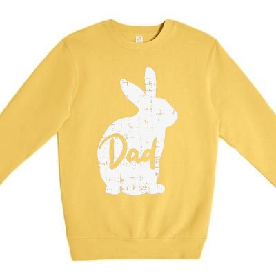 Dad Bunny Easter Day Cute Rabbit Daddy Papa Father Premium Crewneck Sweatshirt