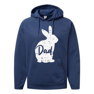 Dad Bunny Easter Day Cute Rabbit Daddy Papa Father Performance Fleece Hoodie