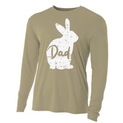 Dad Bunny Easter Day Cute Rabbit Daddy Papa Father Cooling Performance Long Sleeve Crew