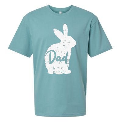 Dad Bunny Easter Day Cute Rabbit Daddy Papa Father Sueded Cloud Jersey T-Shirt