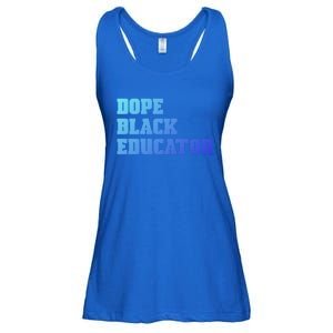 Dope Black Educator Black Pride Afro African Black History Meaningful Gift Ladies Essential Flowy Tank