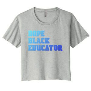 Dope Black Educator Black Pride Afro African Black History Meaningful Gift Women's Crop Top Tee