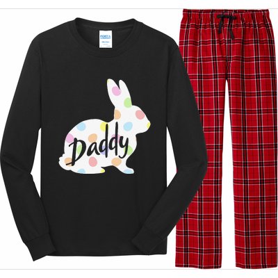 Daddy Bunny Easter Egg Polka Dot Bunny Rabbit Father Dad Long Sleeve Pajama Set