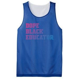 Dope Black Educator Black Pride Afro African Black History Meaningful Gift Mesh Reversible Basketball Jersey Tank