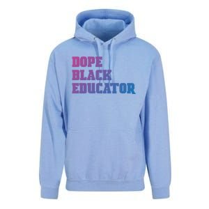 Dope Black Educator Black Pride Afro African Black History Meaningful Gift Unisex Surf Hoodie